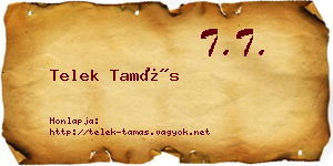 Telek Tamás névjegykártya
